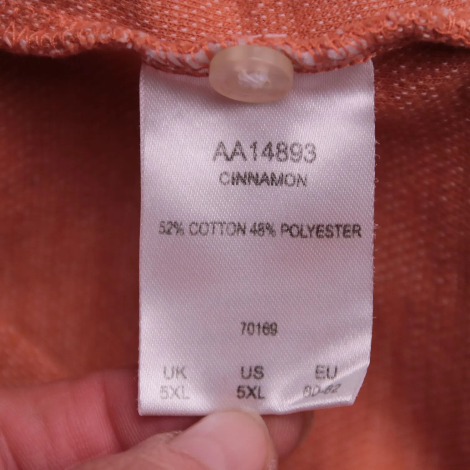 Терракотовое поло Cotton Traders с меланжевой фактурой, размер 64 (5XL)