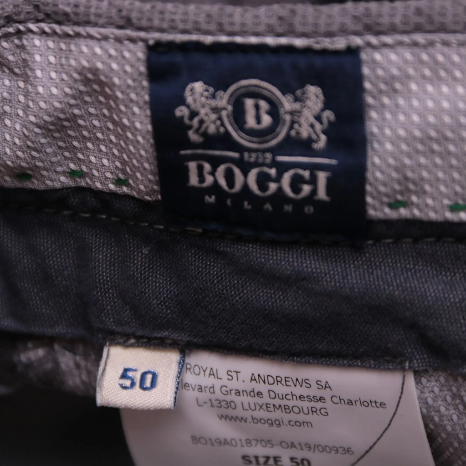 Серые брюки BOGGI MILANO прямого кроя, размер 50 (L)