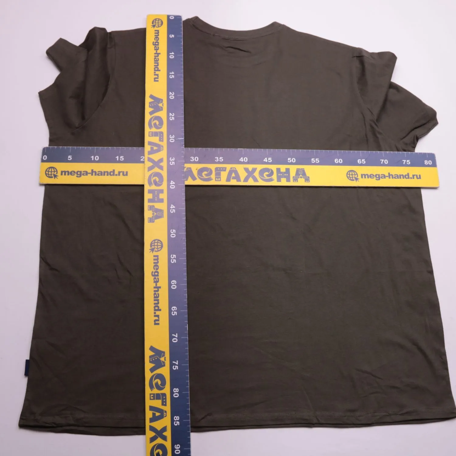 Тёмно-коричневая футболка BADRHINO свободного кроя, размер 62 (4XL)