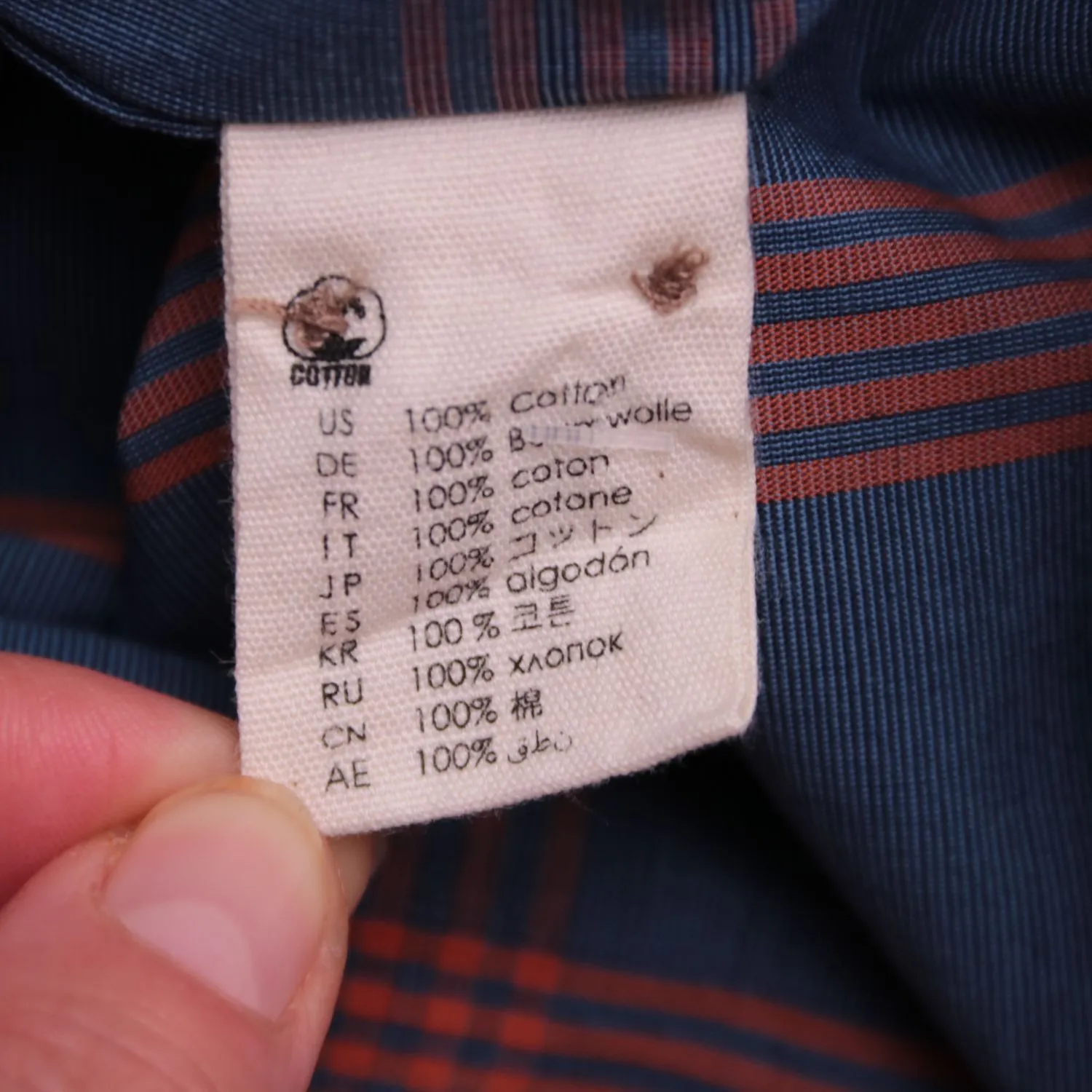 Синяя рубашка Customized Version в красную клетку, размер 62 (4XL)