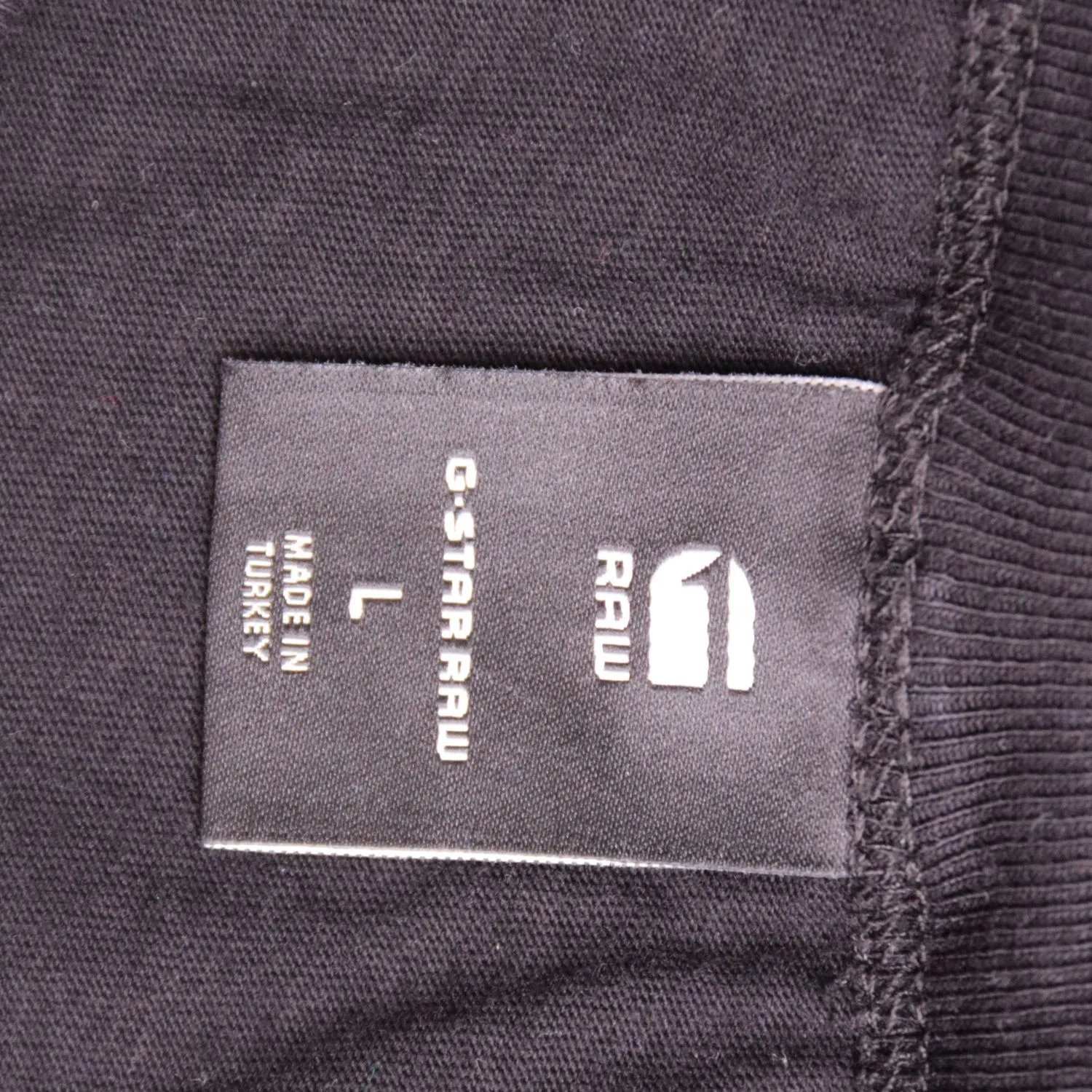 Чёрная футболка G-Star RAW с крупным принтом, размер 50 (L)