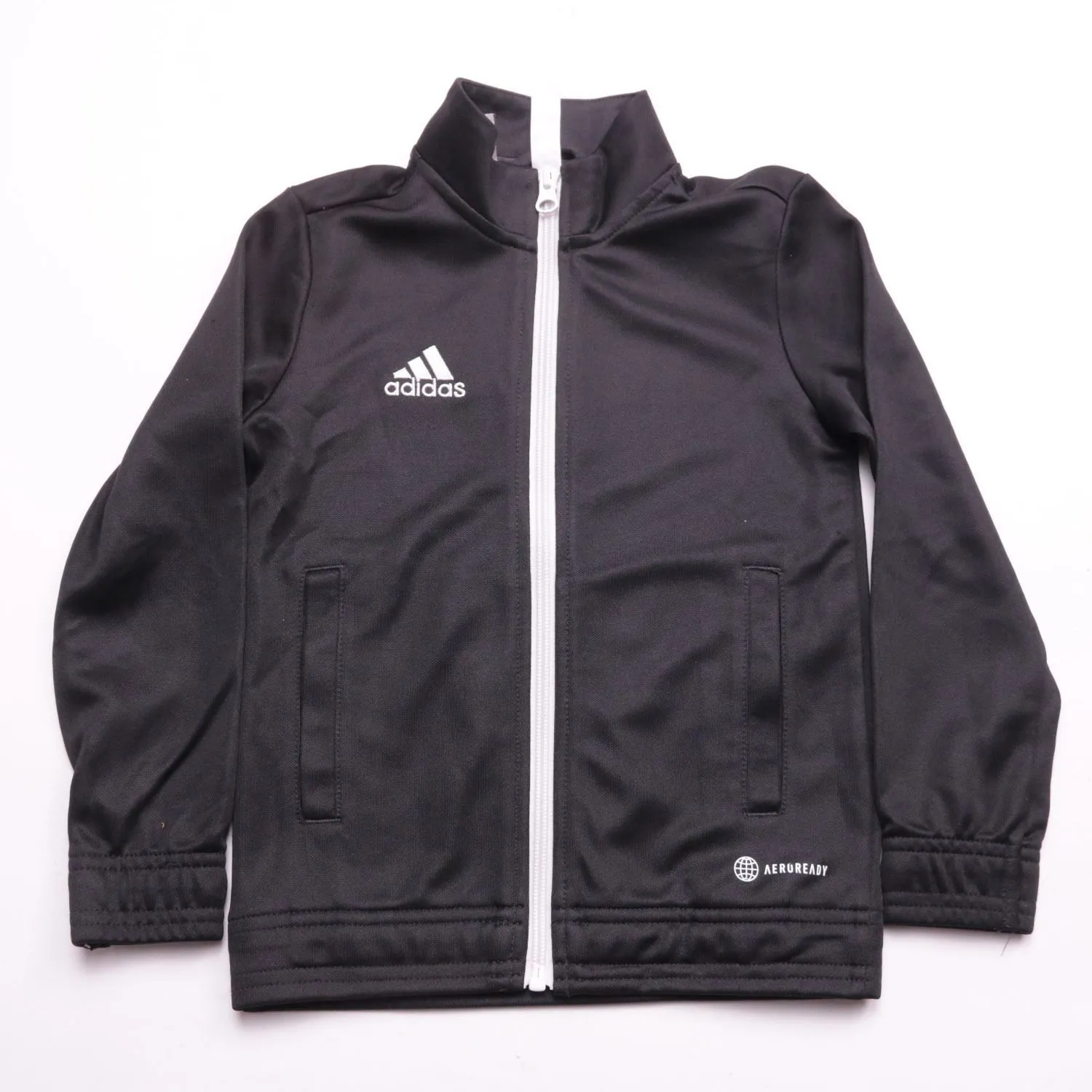 Чёрная кофта adidas на молнии, размер 116 см (6 лет)