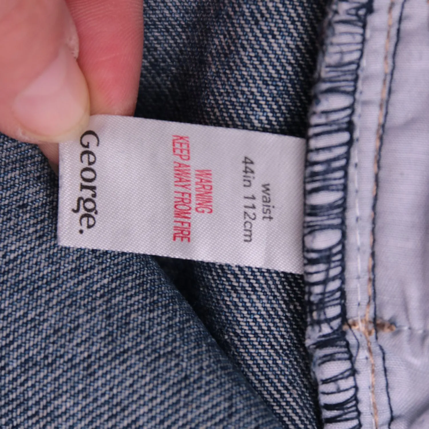 Синие джинсовые шорты George с отворотами, размер 54 (XL)